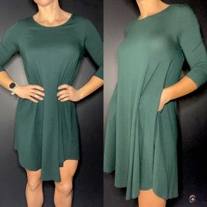 Long Sleeve Shirt Dress with Pockets
